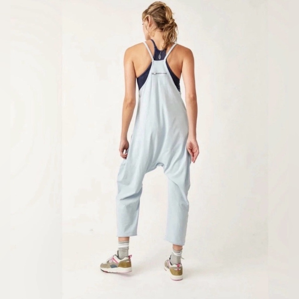 Free People FP Movement Hot Shot Jumpsuit Pants Romper Mediterranean Blue XS NWT - Picture 5 of 16